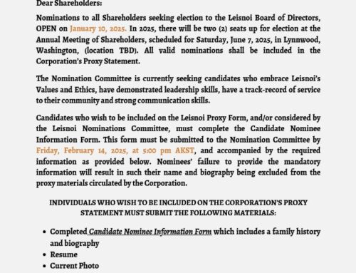 2025 Leisnoi Board Election Nominations